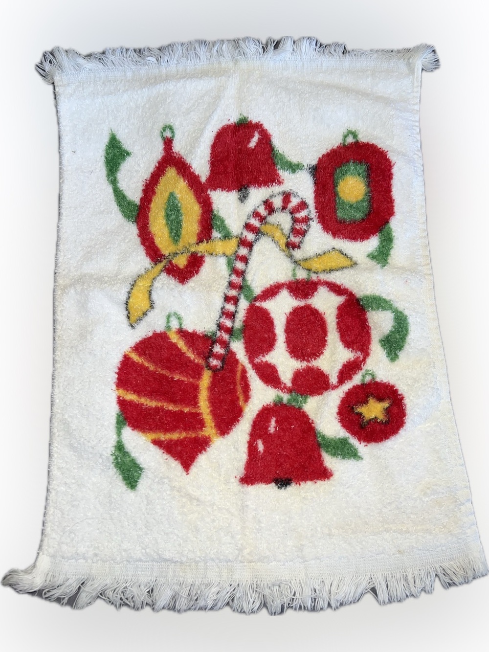 🔴Vintage New Holiday Decorative Finger Towel Fringe Ornament Christmas Holiday